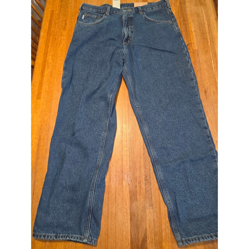 Carhartt B172 DST Mens Flannel Lined Relaxed Fit Jeans Dark Stone 36x30 NWT